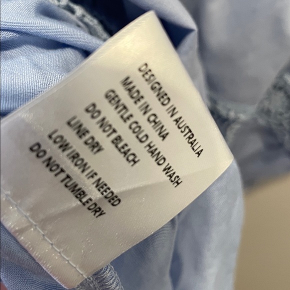 MAYE Lotus Midi Dress Sky Blue Size Medium, NWT - Picture 11 of 13